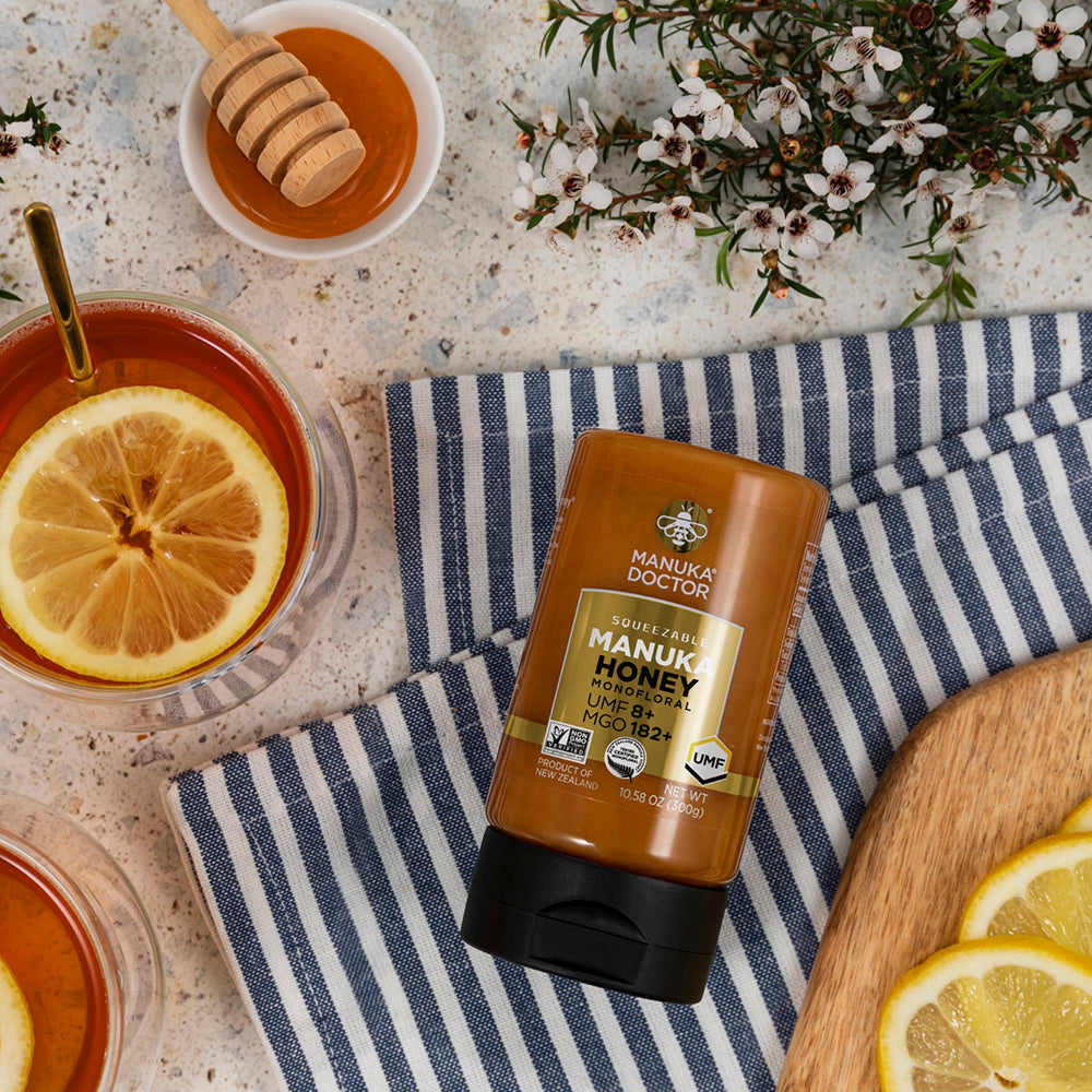 182 MGO/ UMF 8+ Squeezable Manuka Honey 10.58 oz - Manuka Doctor US