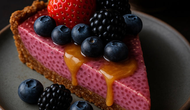 No Bake Strawberry Chia Cake