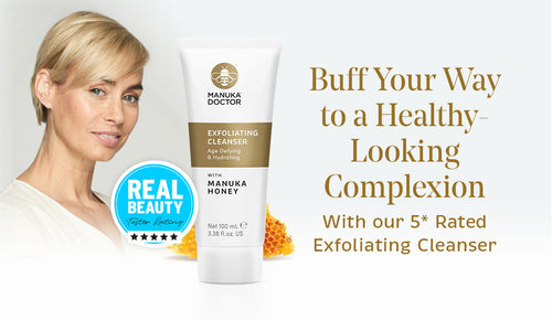 Buff Your Way to a Healthy-Looking Complexion with our 5* Rated Manuka Doctor Exfoliating Cleanser