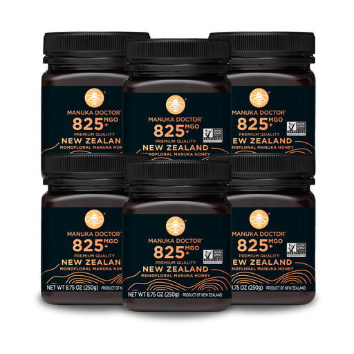 6 Pack 825 MGO Manuka Honey 8.75 oz