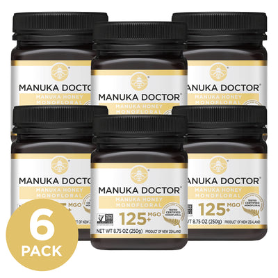 6 Pack Bundle - 125 MGO Manuka Honey 8.75 oz